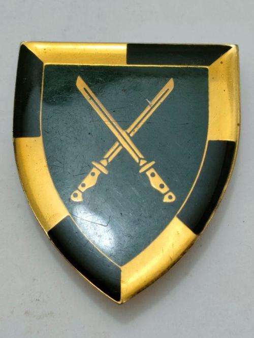 SA Infantry School Shoulder Flash. Pins intact.