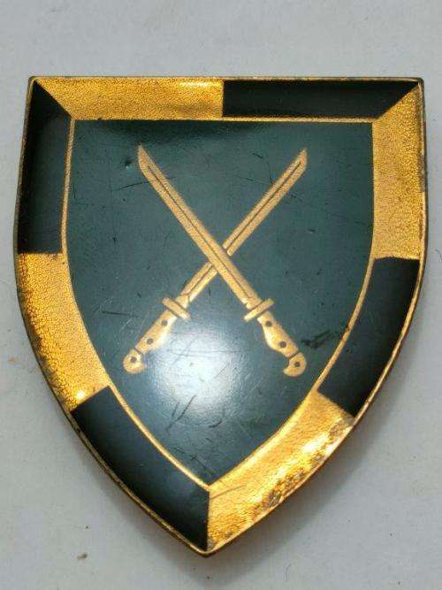 SA Infantry School Shoulder Flash. Pins intact.