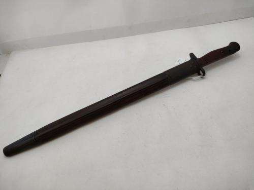 Australian Pattern 1907 Mangrovite Bayonet and sheat with Slazanger grips.