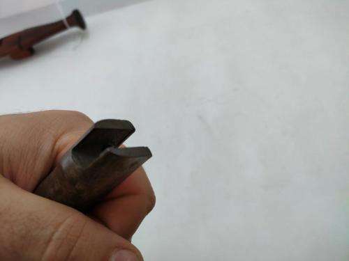 Belguim FN Bayonet and sheath. As used by SAP. Replaced wooden grips and release button missing.