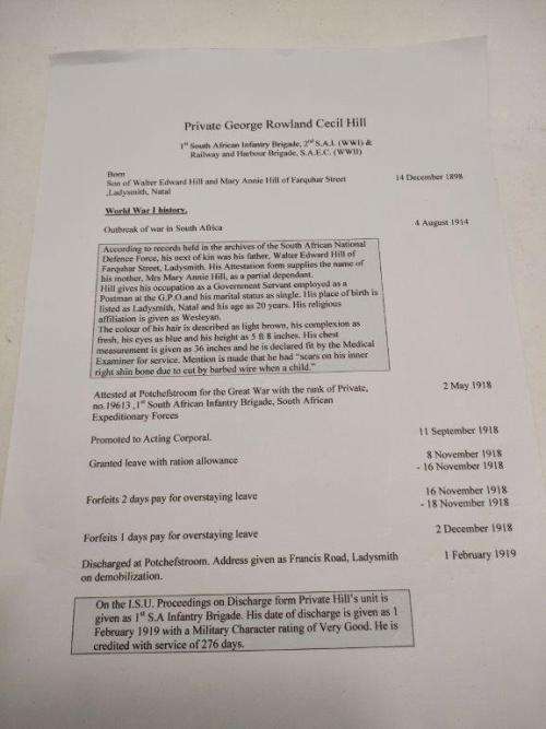 WWI and WWII Medal group awarded to Cpl G.R.C Hill 2nd SAI and SAEC tunneling Company.