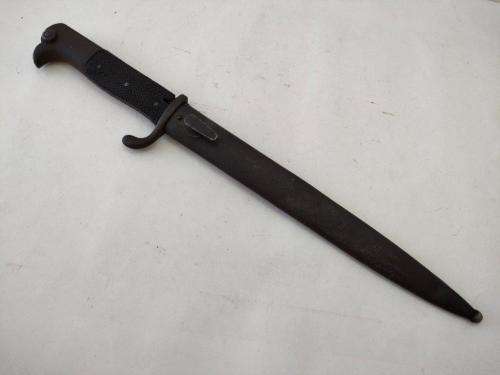 German South West Africa KS98 Sawback Bayonet with matching numbers. 1907 Erfurt KS1958