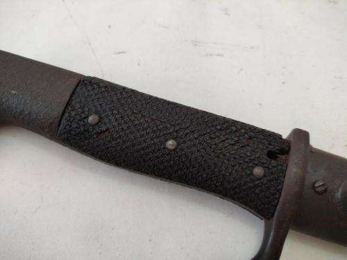 German South West Africa KS98 Sawback Bayonet with matching numbers. 1907 Erfurt KS1958