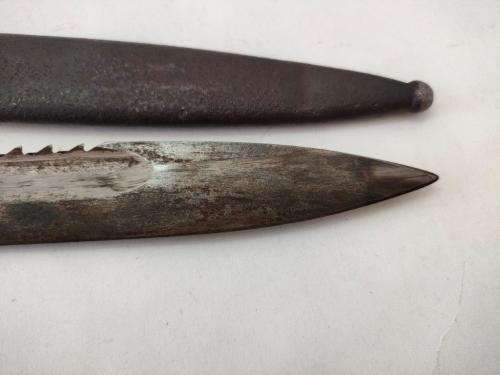 German South West Africa KS98 Sawback Bayonet with matching numbers. 1907 Erfurt KS1958