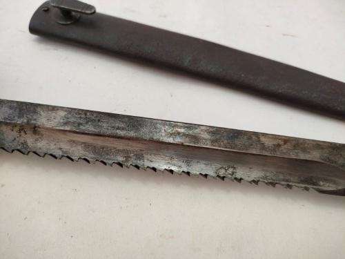 German South West Africa KS98 Sawback Bayonet with matching numbers. 1907 Erfurt KS1958