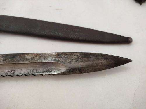 German South West Africa KS98 Sawback Bayonet with matching numbers. 1907 Erfurt KS1958