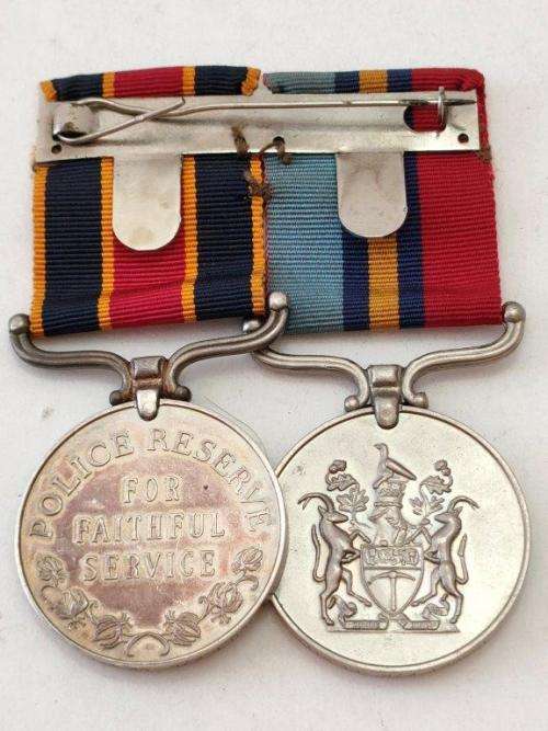 Rhodesain RGSM and BSAP Faithfull Service medal awarded to 12300 T F/R De Witt L