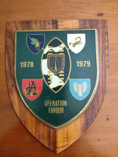 Rhodesian Operation Favour Plaque 1978-1979.