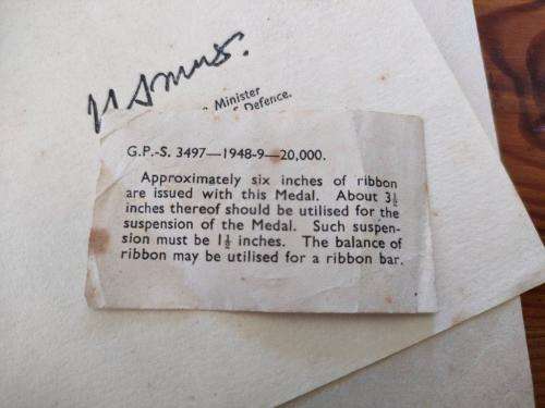 South African WWII War Services Medal with Certificate to Claude Edward Roberts