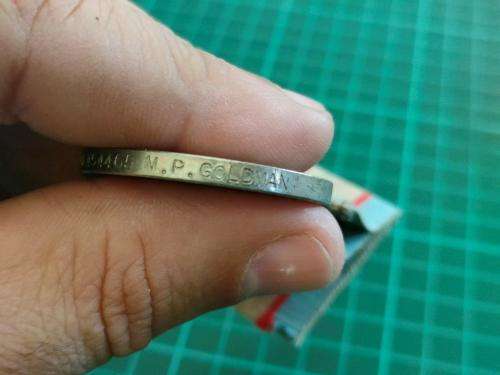 WWII Australian War service medal to NF454465 M.P. Goldman. Full Size.