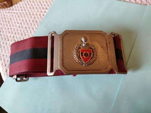South African Defense 1 Military Printing unit stable belt. Rust to back of buckle