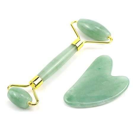 Facial Massage Jade Roller And Under Eye Stone