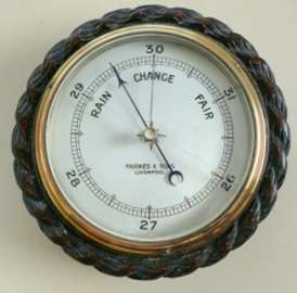 ANTIQUE HEAVY CARVED BAROMETER,PARKES & SON,LIVERPOOL,STUNNING PIECE!