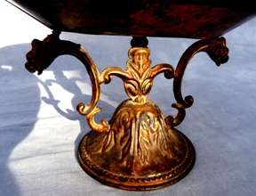 STUNNING FOOTED BOWL,TIN, HEIGHT 16cm