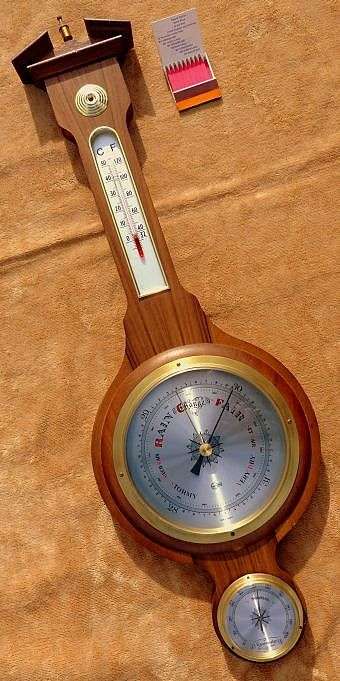 MID CENTURY. ATTRACTIVE X-LARGE GERMAN WEATHERSTATION, EXCELLENT WORKING VINTAGE