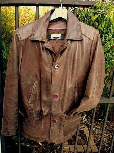 VINTAGE ITALIAN GENUINE LEATHER DESIGNER JACKET ""ZEDA FINEST NAPPA.COLOUR MUCH NICER IN NATURE