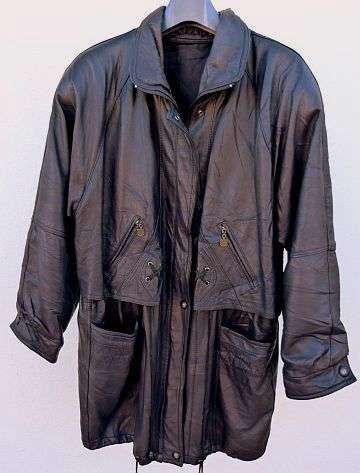 FINEST NAPPA LEATHER, DETAILED DESIGN, GERMAN JACKET SIZE LARGE