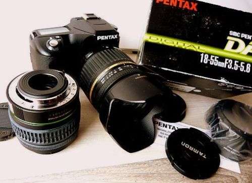 "PENTAX K100 D SUPER '' DIGITAL CAMERA WITH TWO EXQUISITE ZOOM LENSES