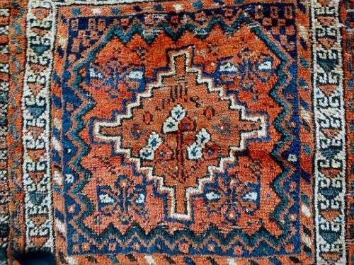 AWESOME HANDKNOTTED OLD PERSIAN RUG