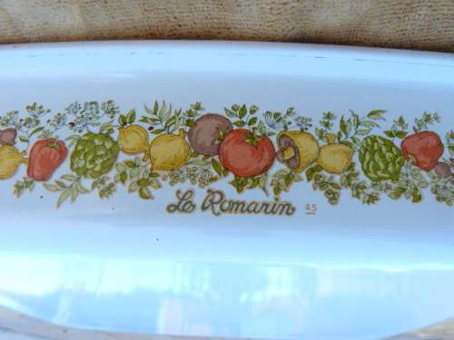 MID CENTURY LE ROMARIN  CORNING WARE  ROASTING PAN/ CASSEROLE/ DISH.SPICE OF LIFE