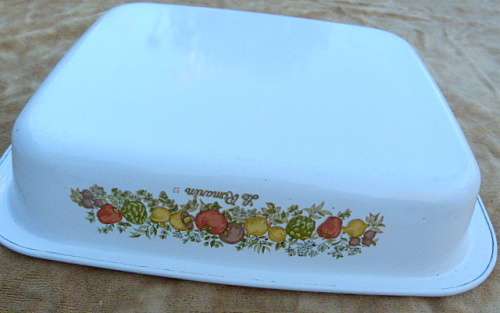 MID CENTURY LE ROMARIN  CORNING WARE  ROASTING PAN/ CASSEROLE/ DISH.SPICE OF LIFE