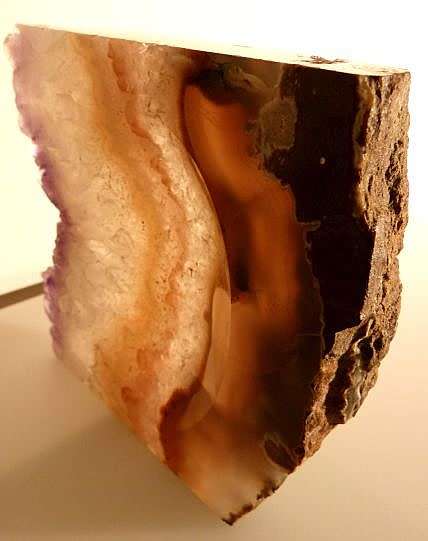 IMPRESSIVE PIECE OF GEMSTONE, AMETHYST ETC. POLISHED,and