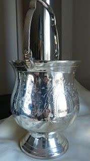 VINTAGE ENGRAVED SILVER BUCKET, QUALITY PLATING.