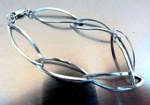 MODERNIST BRACELET, GENUINE SILVER, EXCELLENT CONDITION