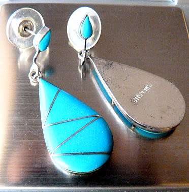 VINTAGE EARRINGS, GENUINE SILVER