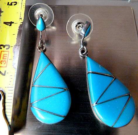 VINTAGE EARRINGS, GENUINE SILVER