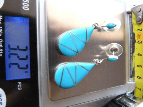 VINTAGE EARRINGS, GENUINE SILVER