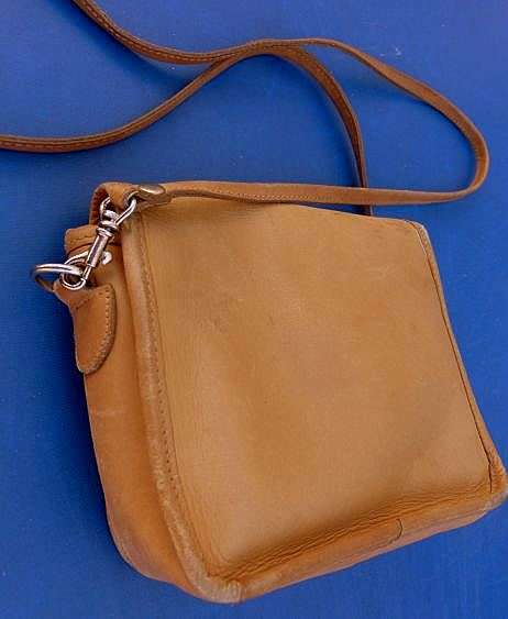 GENUINE LEATHER SLING BAG, `AUNATURALE` ORIGINAL , SOFT MADE  BY TULAbags of LONDON