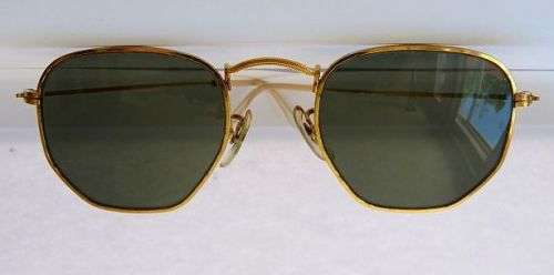 RARE VINTAGE HEXAGONAL RAY BAN GLASSES IN CASE