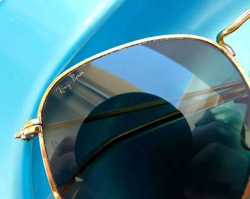 RARE VINTAGE HEXAGONAL RAY BAN GLASSES IN CASE