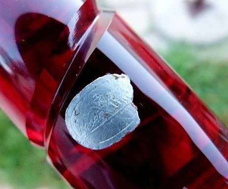 GERMAN ROSENTHAL RED CANDLEHOLDER