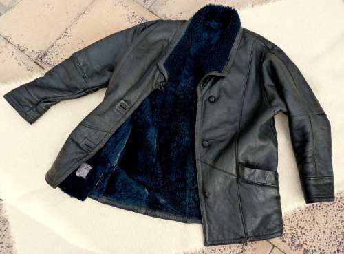 GENUINE LAMP NAPPA LEATHER WITH FUR,VINTAGE LADIES JACKET