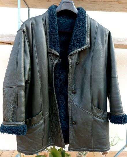 GENUINE LAMP NAPPA LEATHER WITH FUR,VINTAGE LADIES JACKET