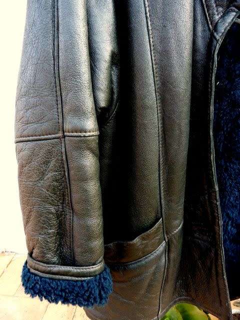 GENUINE LAMP NAPPA LEATHER WITH FUR,VINTAGE LADIES JACKET