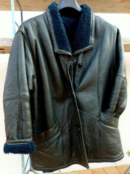 GENUINE LAMP NAPPA LEATHER WITH FUR,VINTAGE LADIES JACKET