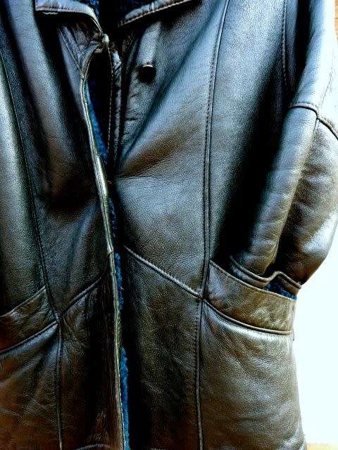 GENUINE LAMP NAPPA LEATHER WITH FUR,VINTAGE LADIES JACKET