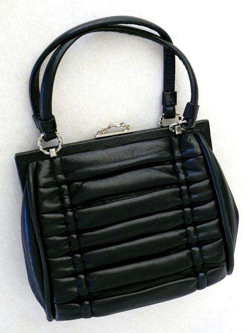 VINTAGE NAPPA LEATHER BAG,ITALY