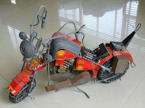 AFRICAN WIRE ART "HARLEY DAVIDSON"