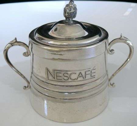 NESCAFE' POT  WITH ORIGINAL NESCAFE' TIN,SERANCE EPNS