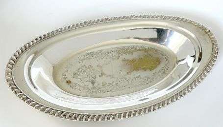 OVAL BOWL,SERANCO SILVER PLATE