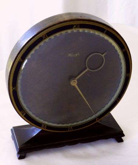 ART DECO DESK CLOCK BY FAMOUS GERMAN DESIGNER H.MOELLER FOR "KIENZLE" CA.1930,MADE IN GERMANY