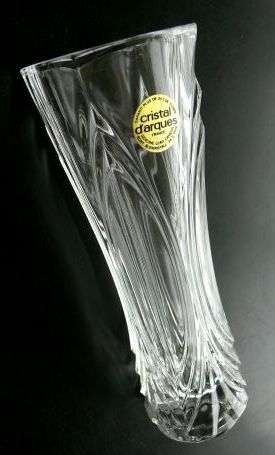 LEAD CRYSTAL VASE,17cm,MADE IN FRANCE