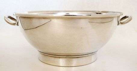 BOWL WITH HANDLES,SILVER PLATED "DJ" JAPAN