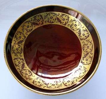 SMALL FOOTED SWEET BOWL,CARLTON WARE "ROUGE ROYALE" MADE IN ENGLAND
