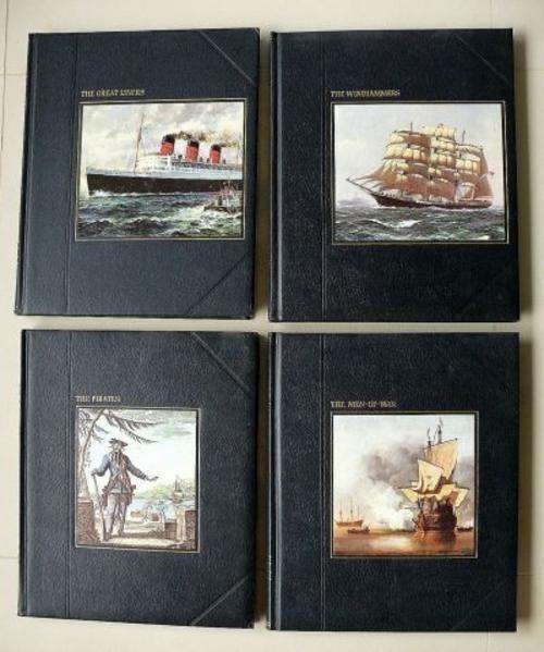 4 TIME LIFE BOOKS "THE SEAFARERS":THE MAN OF WAR,THE PIRATES,THE WINDJAMMERS,THE GREAT LINERS
