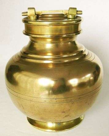 SOLID BRASS POT WITH SCREW TOP